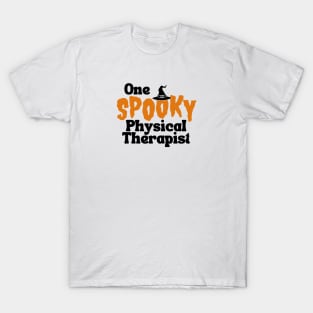 Physical Therapy Halloween Design with Black Letters T-Shirt